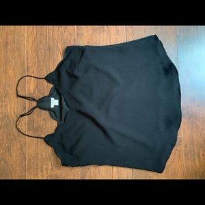J Crew black scalloped cami size 6